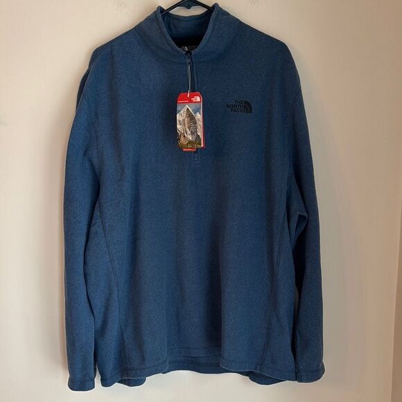 The North Face Men's Glacier Half Zip Navy Quarter-Zip Fleece jacket XXL 2XL NWT - Picture 1 of 9